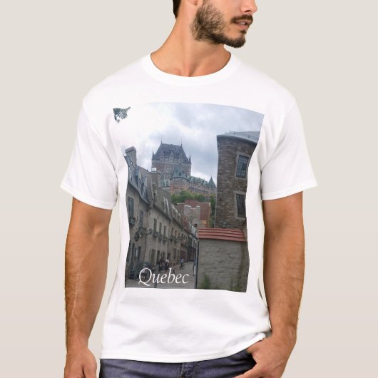 Historisch district in de stad Quebec T-shirt (Voorkant)