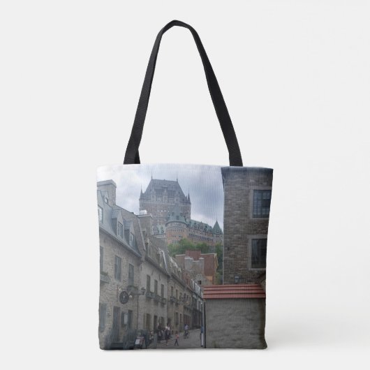 Historisch district in de stad Quebec Tote Bag (Achterkant)
