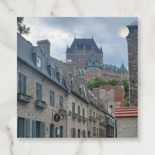 Historisch district in Quebec Bedankjes Labels (Achterkant)