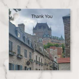 Historisch district in Quebec City Bedankjes Labels