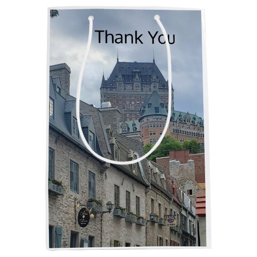 Historisch district in Quebec City Medium Cadeauzakje (Voorkant)