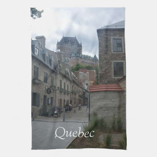 Historisch district in Quebec City Theedoek (Verticaal)