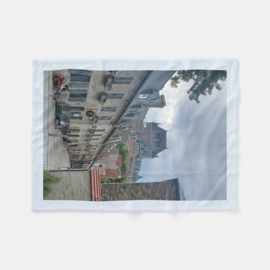 Historisch district in Quebec Fleece Deken (Voorkant (Horizontaal))