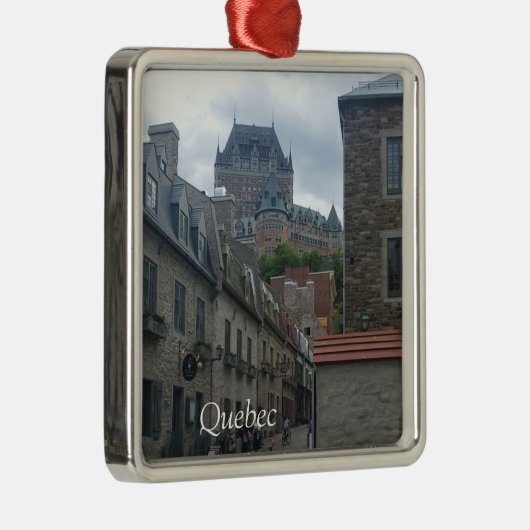 Historisch district in Quebec Metalen Ornament (Rechts)