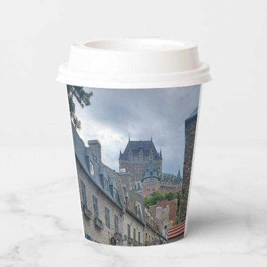Historisch district in Quebec Papieren Bekers (Achterkant)