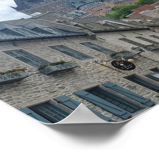 Historisch district in Quebec Poster (Hoek)