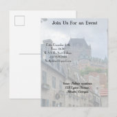 Historisch district in Quebec Uitnodiging Briefkaart (Voorkant / Achterkant)