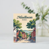Historisch district Madison Indiana Briefkaart (Staand voorkant)