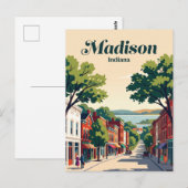 Historisch district Madison Indiana Briefkaart (Voorkant / Achterkant)