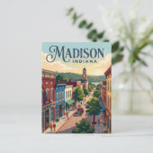 Historisch district Madison Indiana Briefkaart (Staand voorkant)