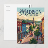 Historisch district Madison Indiana Briefkaart (Voorkant / Achterkant)