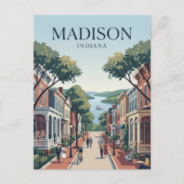 Historisch district Madison Indiana Briefkaart