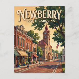 Historisch district Newberry South Carolina Briefkaart