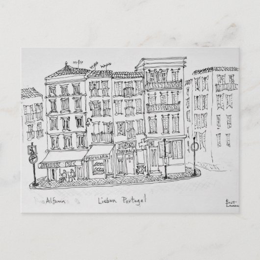 Historisch district van Alfama | Lissabon, Portuga Briefkaart (Voorkant)