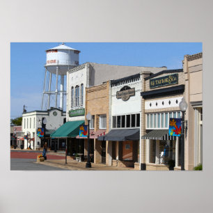 Historisch Downtown Henderson, Texas Poster