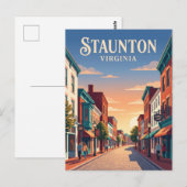 Historisch Downtown Staunton USA Briefkaart (Voorkant / Achterkant)