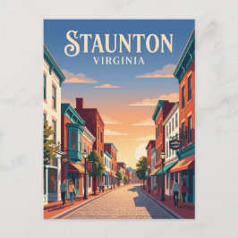 Historisch Downtown Staunton USA Briefkaart