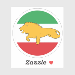 Historisch embleem van de Iraanse Leeuw en Zon Sticker