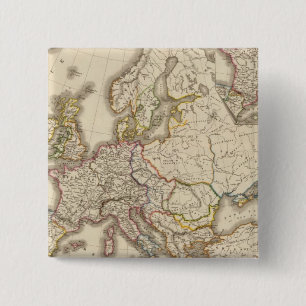Historisch Europa Vierkante Button 5,1 Cm