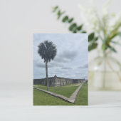 Historisch fort kustlandschap St. Augustine Florid Briefkaart (Staand voorkant)