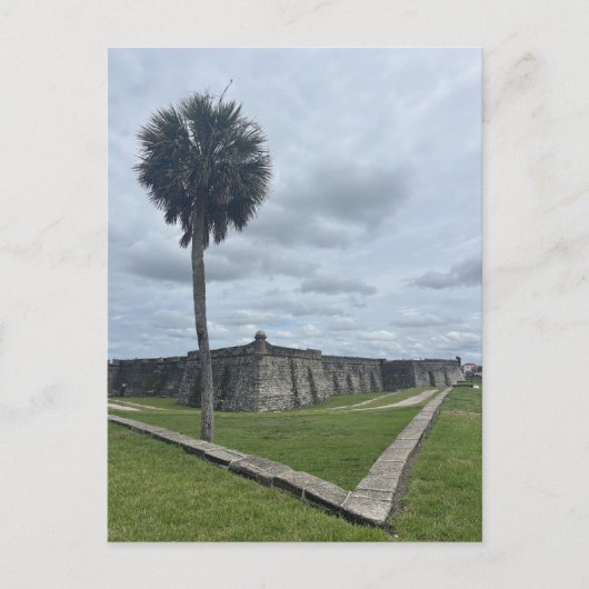 Historisch fort kustlandschap St. Augustine Florid Briefkaart (Voorkant)