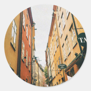 Historisch Gamla Stan, Oude Stad Stockholm Ronde Sticker