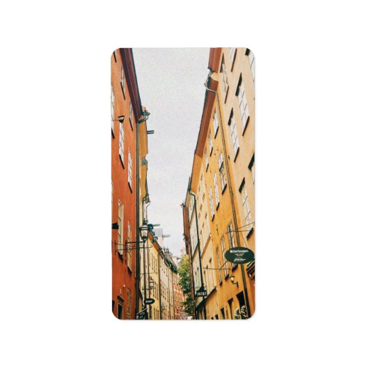 Historisch Gamla Stan, Oude Stad van Stockholm Etiket (Voorkant)