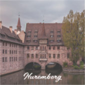 Historisch gebouw bij zonsondergang in Neurenberg, Sticker (Voorkant)