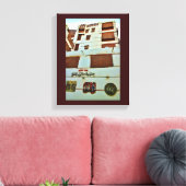 Historisch gebouw canvas afdruk (Insitu (Woonkamer))