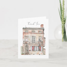 Historisch gebouw New Orleans aquarel Bedankkaart