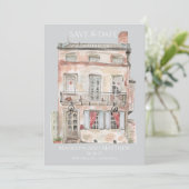 Historisch gebouw New Orleans Aquarel Kaart (Staand voorkant)