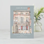 Historisch gebouw New Orleans waterverf Kaart (Staand voorkant)