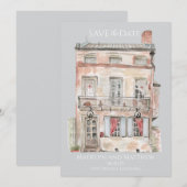 Historisch gebouw New Orleans Waterverf Kaart (Voorkant / Achterkant)