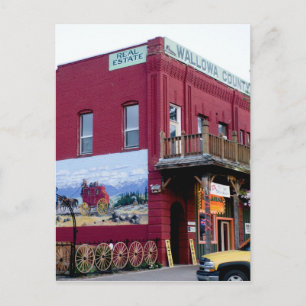 Historisch gebouw op Main Street, Joseph, Oregon Briefkaart