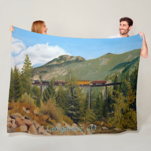 Historisch Georgetown Colorado Stoomtrein Fleece Deken