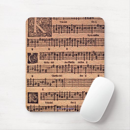Historisch Gregorian Chant Sheet Music Mousemat Muismat (Met muis)