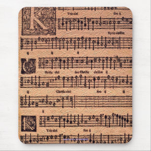 Historisch Gregorian Chant Sheet Music Mousemat Muismat