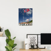 Historisch havengebied in het centrum van Bergen m Poster (Thuiskantoor)