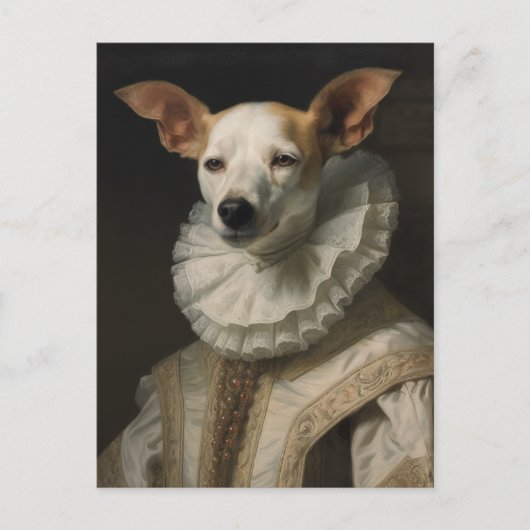 Historisch hondenportret briefkaart (Voorkant)