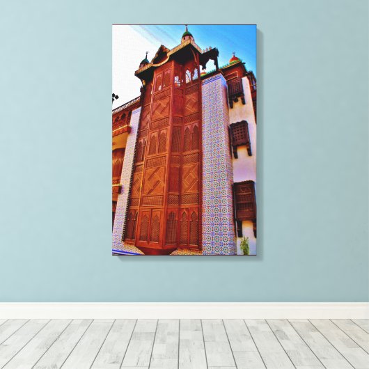 Historisch huis canvas afdruk (Insitu (Houten vloer))