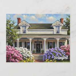 Historisch huis in Beaufort North Carolina Briefkaart