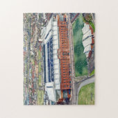 Historisch Ibrox-stadion Glasgow Aquarel Kunst Legpuzzel (Verticaal)