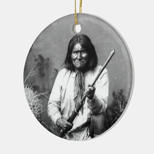 Historisch Iconisch Indiaas Geronimo Keramisch Ornament (Links)