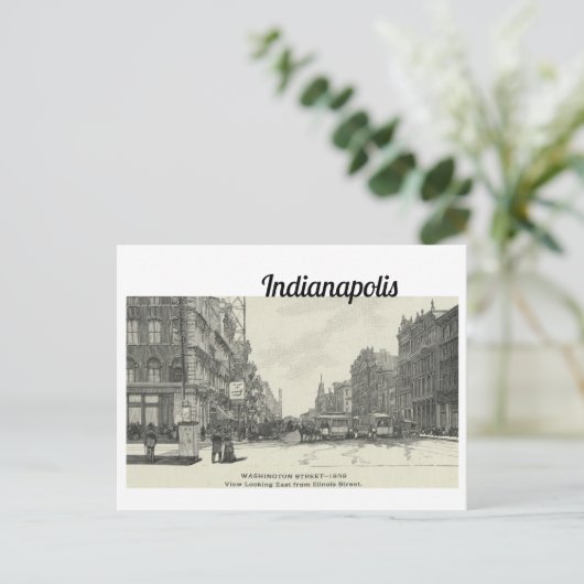 Historisch Indianapolis Sketch Briefkaart (Staand voorkant)