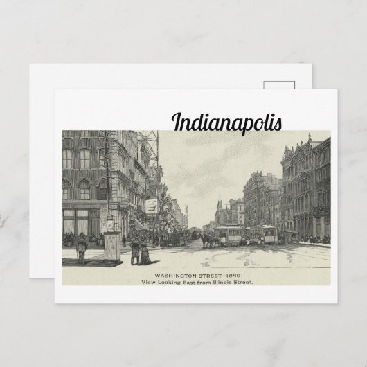 Historisch Indianapolis Sketch Briefkaart (Voorkant / Achterkant)