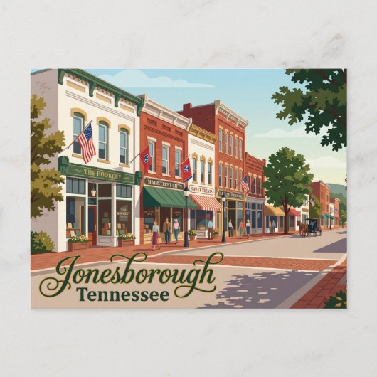 Historisch Jonesborough VS Briefkaart (Voorkant)