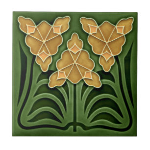 Historisch Jugendstil Art Nouveau Repro Relief Tegeltje