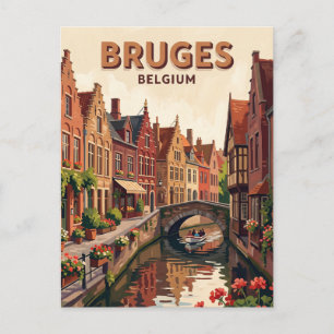 Historisch kanaal district Brugge België Briefkaart