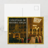 Historisch Kerstmis Joplin MO Connor Hotel Feestdagenkaart (Voorkant / Achterkant)