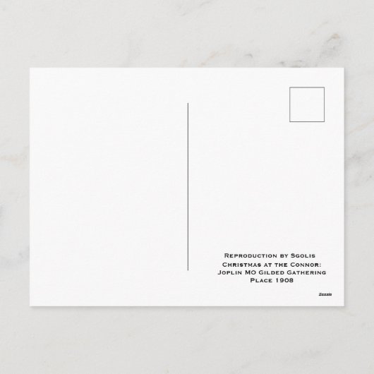 Historisch Kerstmis Joplin MO Connor Hotel Feestdagenkaart (Achterkant)